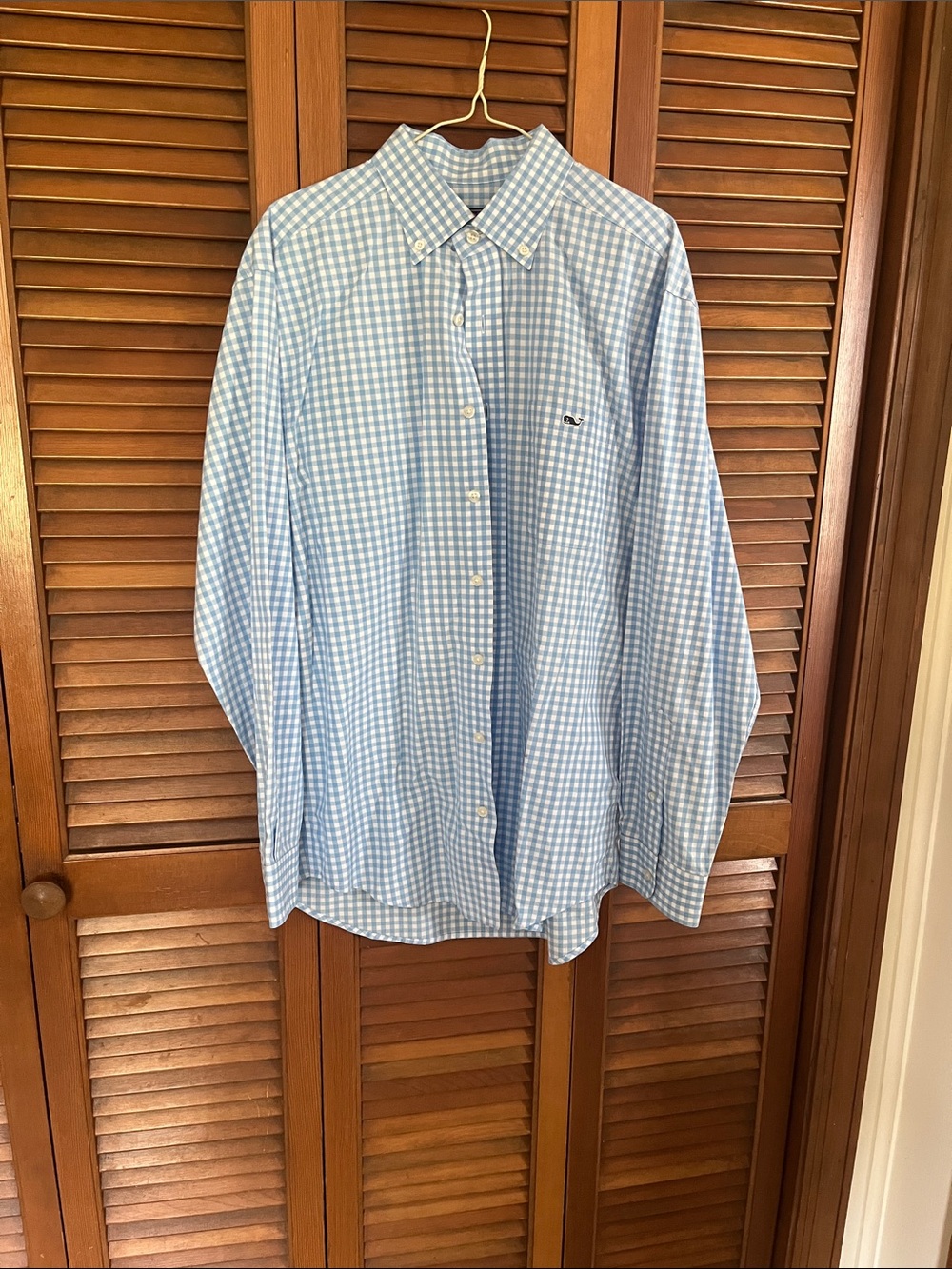 Vineyard Vines Light Blue & White Gingham Button-Down Shirt
